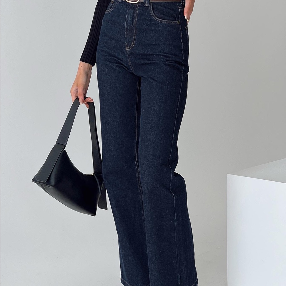 Zephyr dark wash wide leg jeans Princess Polly